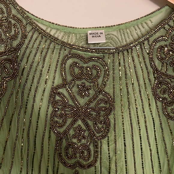 Absolute gorgeous, green mesh kaftan - Picture 4 of 5